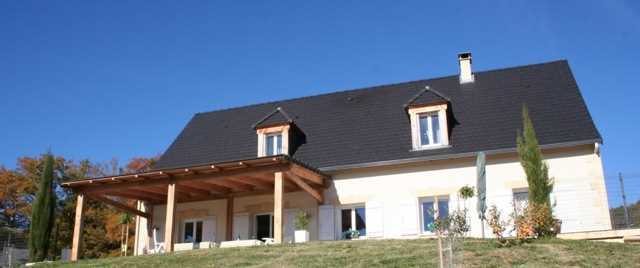 Vakantiehuis Grande Vigne, Dordogne (6 personen max 10) - huis inmiddels met onze pas geplaatste terrasoverkapping
